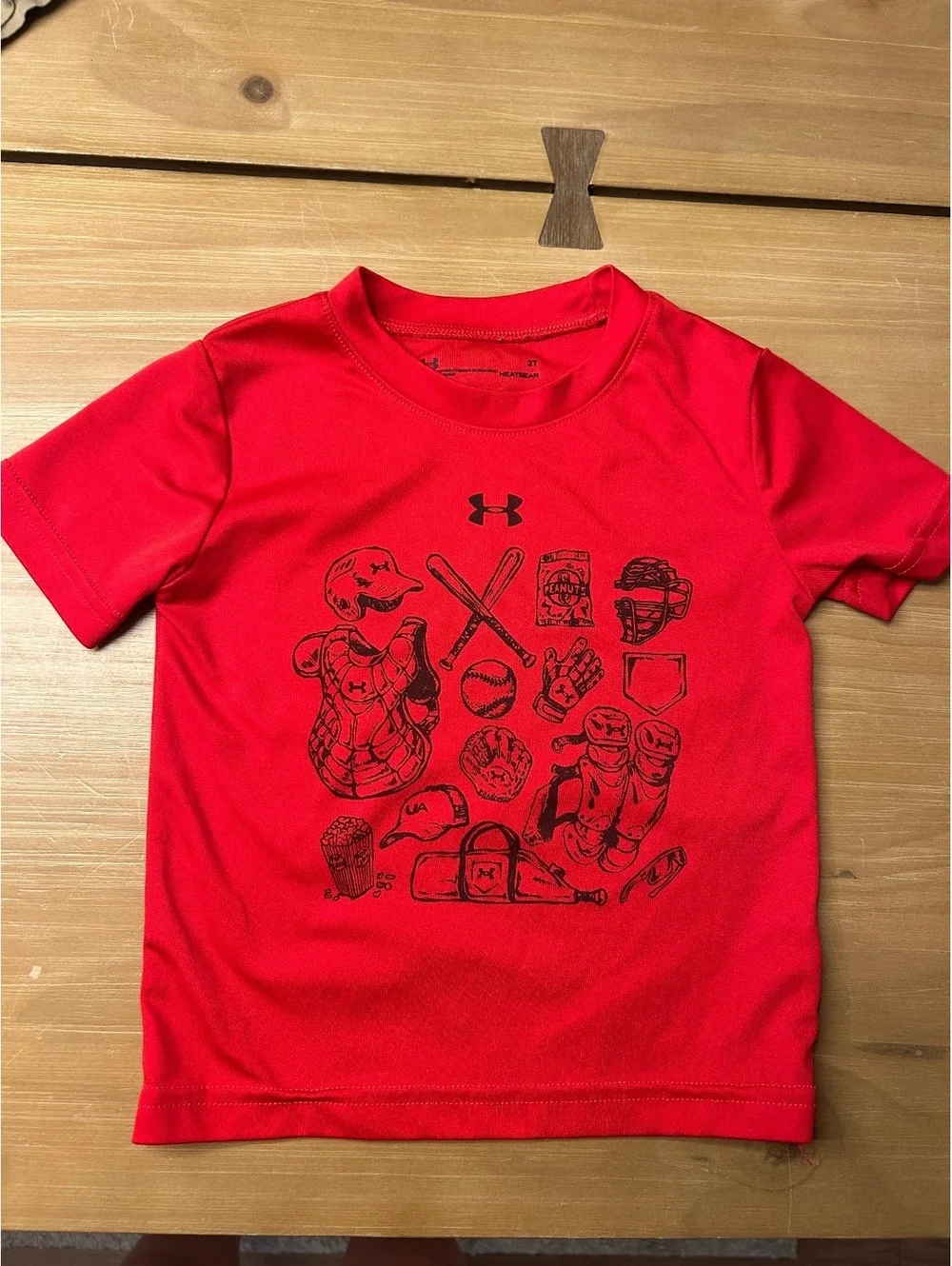 Under Armour Boys' Red HeatGear Athletic Shirt Size 2T